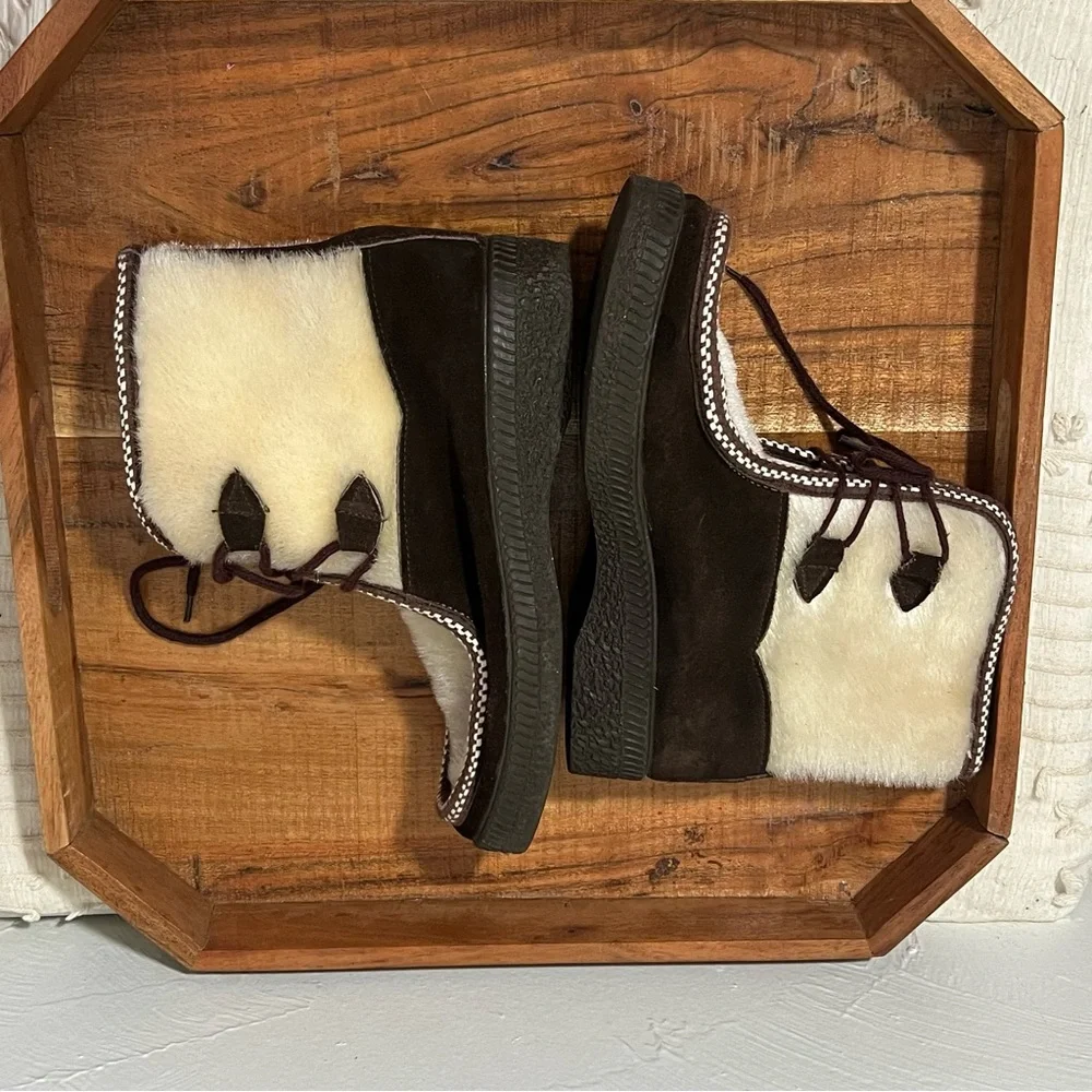 Vintage ski lounger calf hair snow boots 5 / 36
